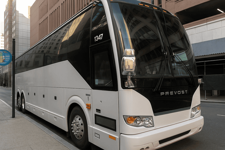 a Woonsocket Charter Bus coach bus